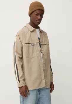 Quiksilver camasa din bumbac Seward barbati, culoarea bej, cu guler clasic, relaxed, EQYWT04583 imagine