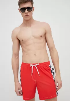 Quiksilver pantaloni scurti de baie culoarea rosu imagine