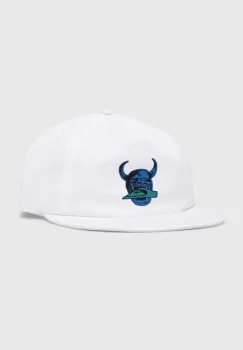 Quiksilver sapca de baseball din bumbac culoarea alb, cu imprimeu imagine