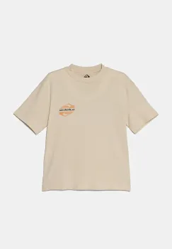 Quiksilver tricou de bumbac pentru copii FUN ZONE SS culoarea bej, cu imprimeu, EQBZT04774 imagine