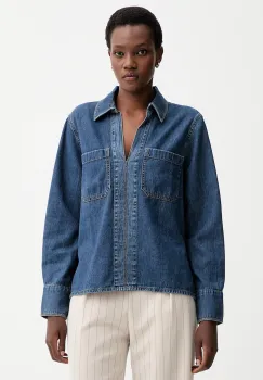 Rag & Bone bluza subtire de blugi uni, RJ0525FSUKE imagine