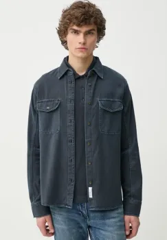 Rag & Bone camasa barbati, culoarea albastru marin, cu guler clasic, regular, MED24S0004ZDMI imagine
