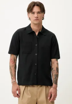 Rag & Bone camasa culoarea negru, regular, MBS25P038LN38 imagine
