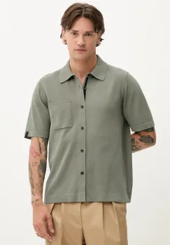 Rag & Bone camasa culoarea verde, regular, MBS25P038LN38 imagine