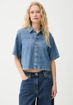 Rag & Bone camasa din denim cu guler clasic, relaxed, WDD25PA001UFRI imagine