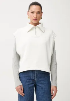 Rag & Bone hanorac fara maneci pentru femei, cu bumbac Terry imagine