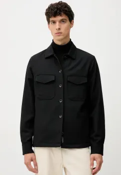 Rag & Bone jacheta camasa cu lana culoare tranzitie neagra RV9525FSMWO imagine