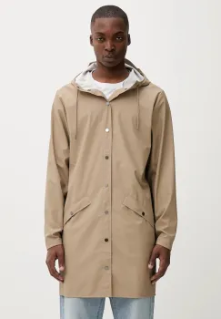 Rains geaca 12020 Long Jacket culoarea bej, de tranzitie, 12020 imagine