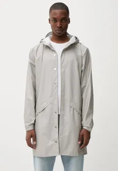 Rains geaca 12020 Long Jacket culoarea gri, de tranzitie, 12020 imagine