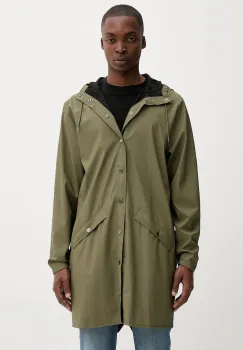 Rains geaca 12020 Long Jacket culoarea verde, de tranzitie, 12020 imagine
