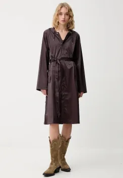 Rains geaca 12040 A-Line Longer W Jacket culoarea violet, de tranzitie, 12040 imagine