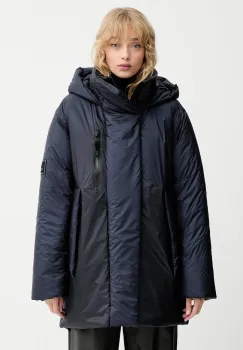 Rains geaca 17240 Torna Insulated Long Jacket culoarea bleumarin, de iarna, 17240 imagine