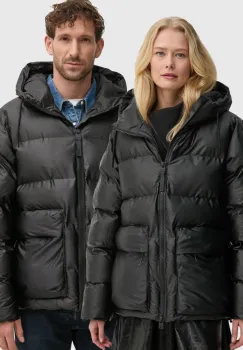 Rains geaca Alta Puffer Cargo Jacket W3T3 culoarea negru, de iarna, 15350-84 imagine
