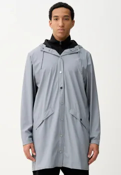 Rains geaca de ploaie 12020 Long Jacket W3 culoarea gri, de tranzitie, 12020 imagine