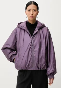 Rains geaca de ploaie 17290 Lohja Bomber Jacket W3T1 culoarea violet, de tranzitie, oversize, 17290 imagine