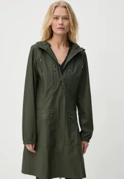 Rains geaca de ploaie Cargo Curve Jacket W3 femei, culoarea verde, de tranzitie, 12050-03 imagine
