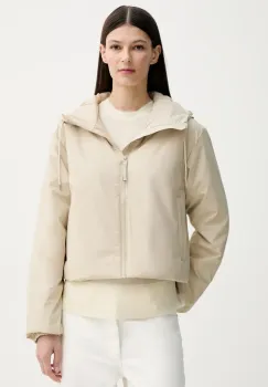 Rains geaca Lohja Short Insulated Jacket W3T1 culoarea bej, de tranzitie, 15780 imagine