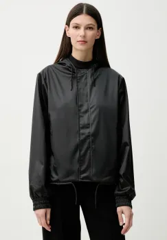 Rains geaca String W Jacket W3 culoarea negru, de tranzitie, 18040 imagine