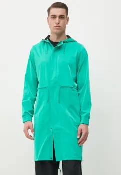 Rains geaca String W Parka W3 culoarea verde, de tranzitie, 18550 imagine
