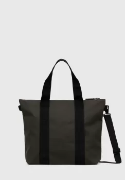 Rains geanta 14160 Tote Bags culoarea verde imagine