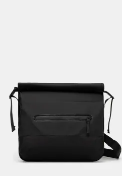 Rains geanta Trail Rolltop Messenger Bag W3 culoarea negru, 14490.01 imagine
