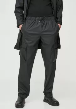 Rains pantaloni de trening 18850 Pants culoarea negru, neted imagine