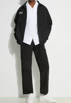 Rains pantaloni de trening Kano Pants Regular culoarea negru, neted, 19200.01 imagine