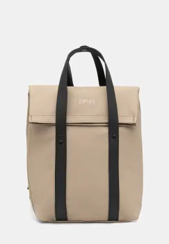 Rains rucsac 12780 2 Way Tote Backpack Mini culoarea bej, mare, uni, 12780 imagine