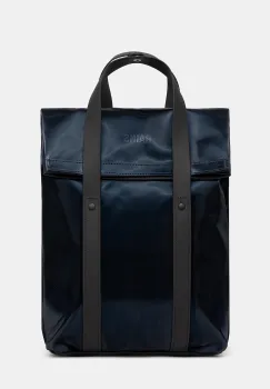 Rains rucsac 12780 2 Way Tote Backpack Mini culoarea bleumarin, mare, uni, 12780 imagine