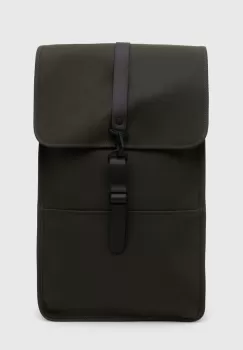 Rains rucsac 13000 Backpacks culoarea verde, mare, neted imagine