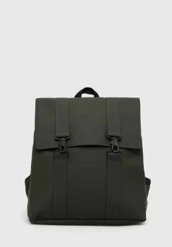 Rains rucsac 13300 Backpacks culoarea verde, mare, neted imagine
