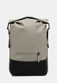 Rains rucsac 14320 Trail Rolltop Backpack culoarea verde, mare, uni, 14320 imagine