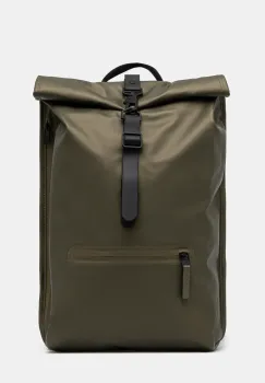 Rains rucsac Rolltop Rucksack W3 culoarea verde, mare, uni, 13320 imagine