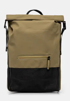 Rains rucsac Trail Rolltop Backpack W3 culoarea verde, mare, neted, 14320-44 imagine