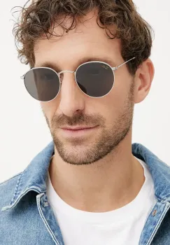 Ray-Ban ochelari de soare barbati, culoarea argintiu, 0RB3447 imagine