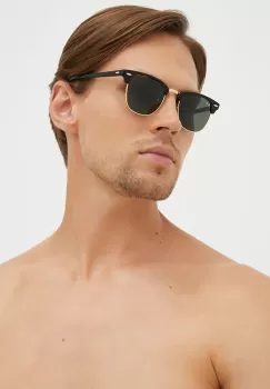 Ray-Ban ochelari de soare barbati, culoarea negru imagine