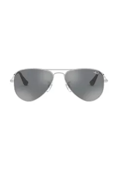 Ray-Ban ochelari de soare copii Junior Aviator culoarea gri, 0RJ9506S-Lustrzane imagine