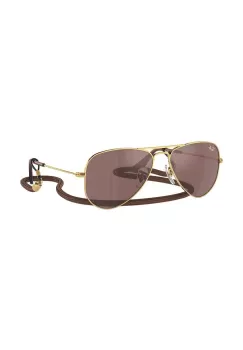 Ray-Ban ochelari de soare copii JUNIOR AVIATOR culoarea maro, 0RJ9506S imagine