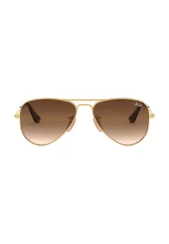 Ray-Ban ochelari de soare copii Junior Aviator culoarea maro, 0RJ9506S imagine