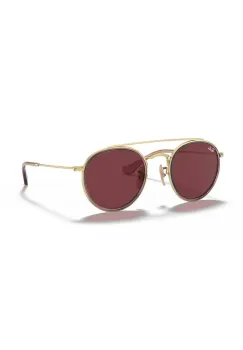 Ray-Ban ochelari de soare copii Round Double Bridge culoarea auriu, 0RJ9647S imagine