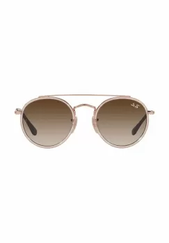 Ray-Ban ochelari de soare copii Round Double Bridge culoarea maro, 0RJ9647S imagine
