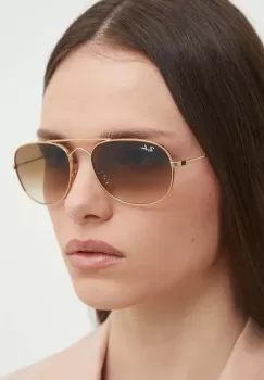 Ray-Ban ochelari de soare culoarea auriu imagine