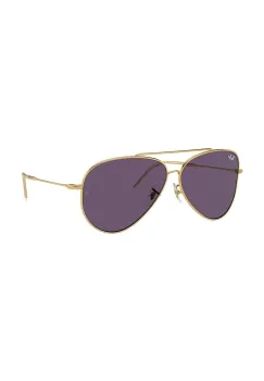 Ray-Ban ochelari de soare culoarea violet, 0RBR0101S imagine