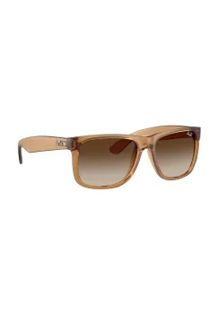 Ray-Ban ochelari de soare JUSTIN barbati, culoarea maro, 0RB4165 imagine