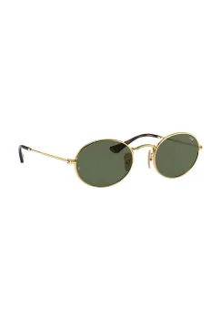 Ray-Ban ochelari de soare OVAL culoarea auriu, 0RB3547N imagine