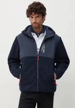 Red Bull Racing x Pepe Jeans bluza Red Bull Racing x Pepe Jeans barbati, culoarea albastru marin, cu gluga, cu imprimeu, RM490005 imagine