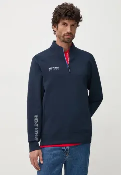 Red Bull Racing x Pepe Jeans bluza Red Bull Racing x Pepe Jeans barbati, culoarea albastru marin, cu imprimeu, RM580001 imagine