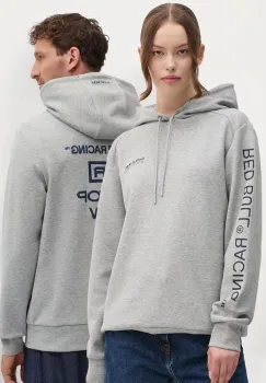Red Bull Racing x Pepe Jeans bluza Red Bull Racing x Pepe Jeans culoarea gri, cu gluga, cu imprimeu, RU580006 imagine