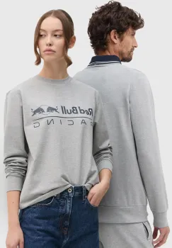 Red Bull Racing x Pepe Jeans bluza Red Bull Racing x Pepe Jeans culoarea gri, cu imprimeu, RU580002 imagine