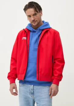 Red Bull Racing x Pepe Jeans geaca MARINA WINDBREAKER culoarea rosu, de tranzitie, RM400012 imagine
